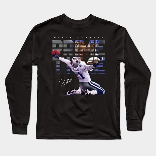 Deion Sanders Cowboys Long Sleeve T-Shirt by Juantamad